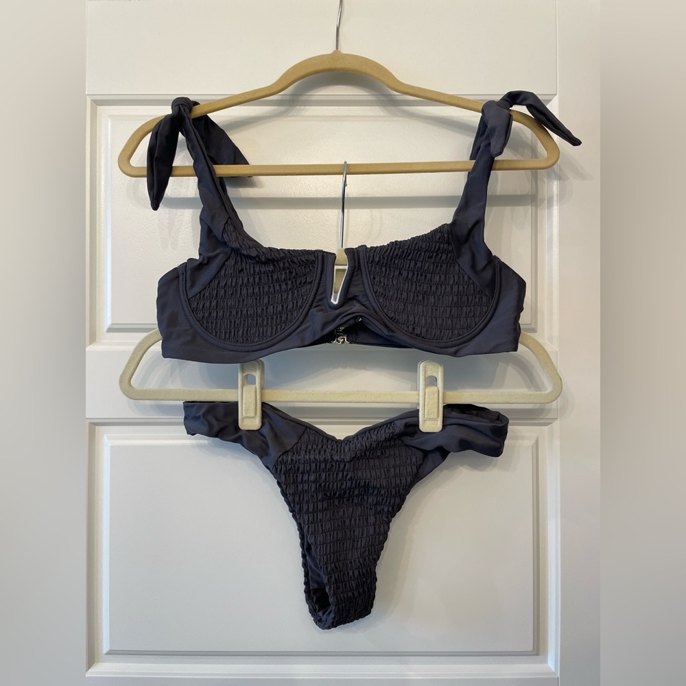 Zaful Two Piece Bikini, Grey- Medium US size 6